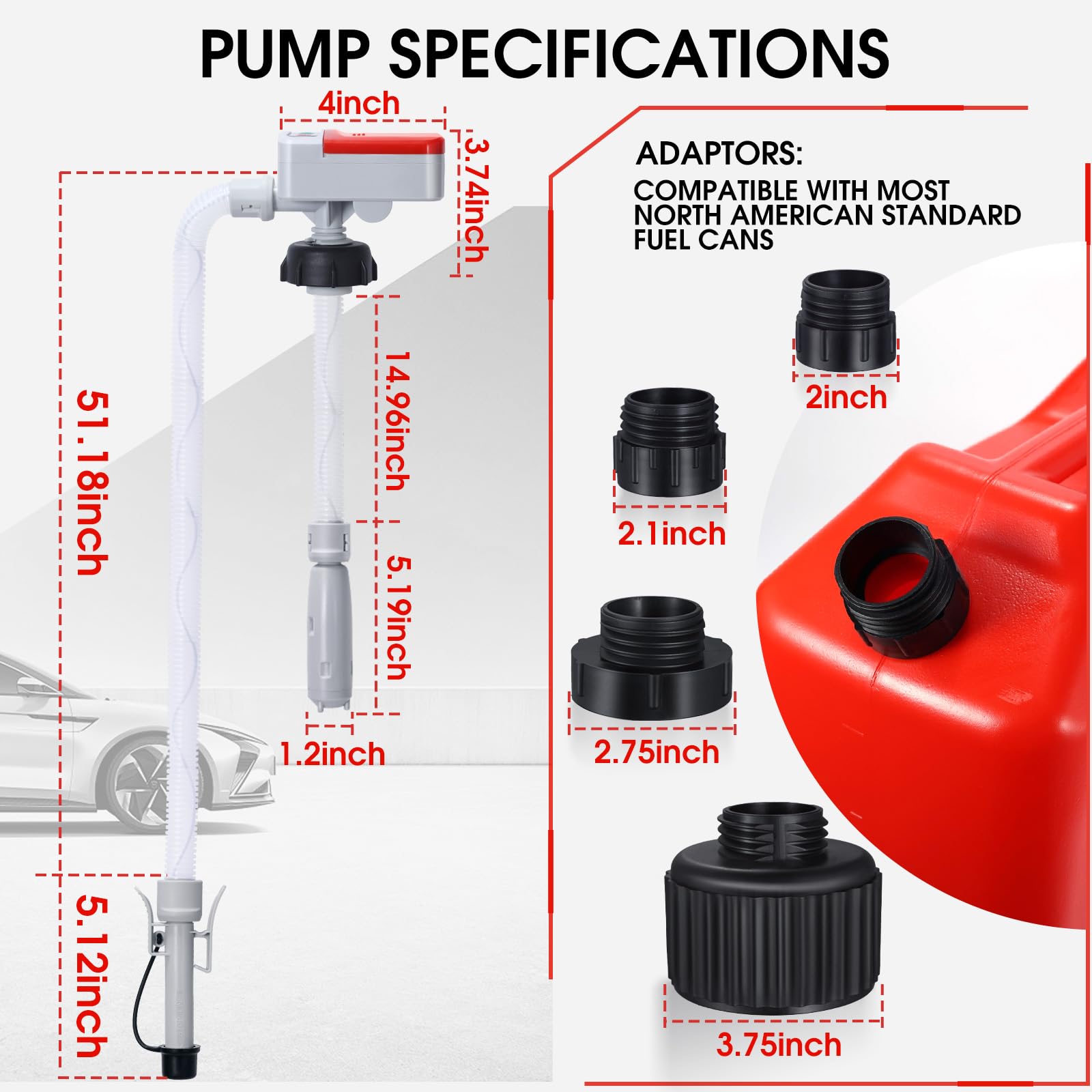 AUTOJDM pump in use for gasoline, diesel, and kerosene transfers