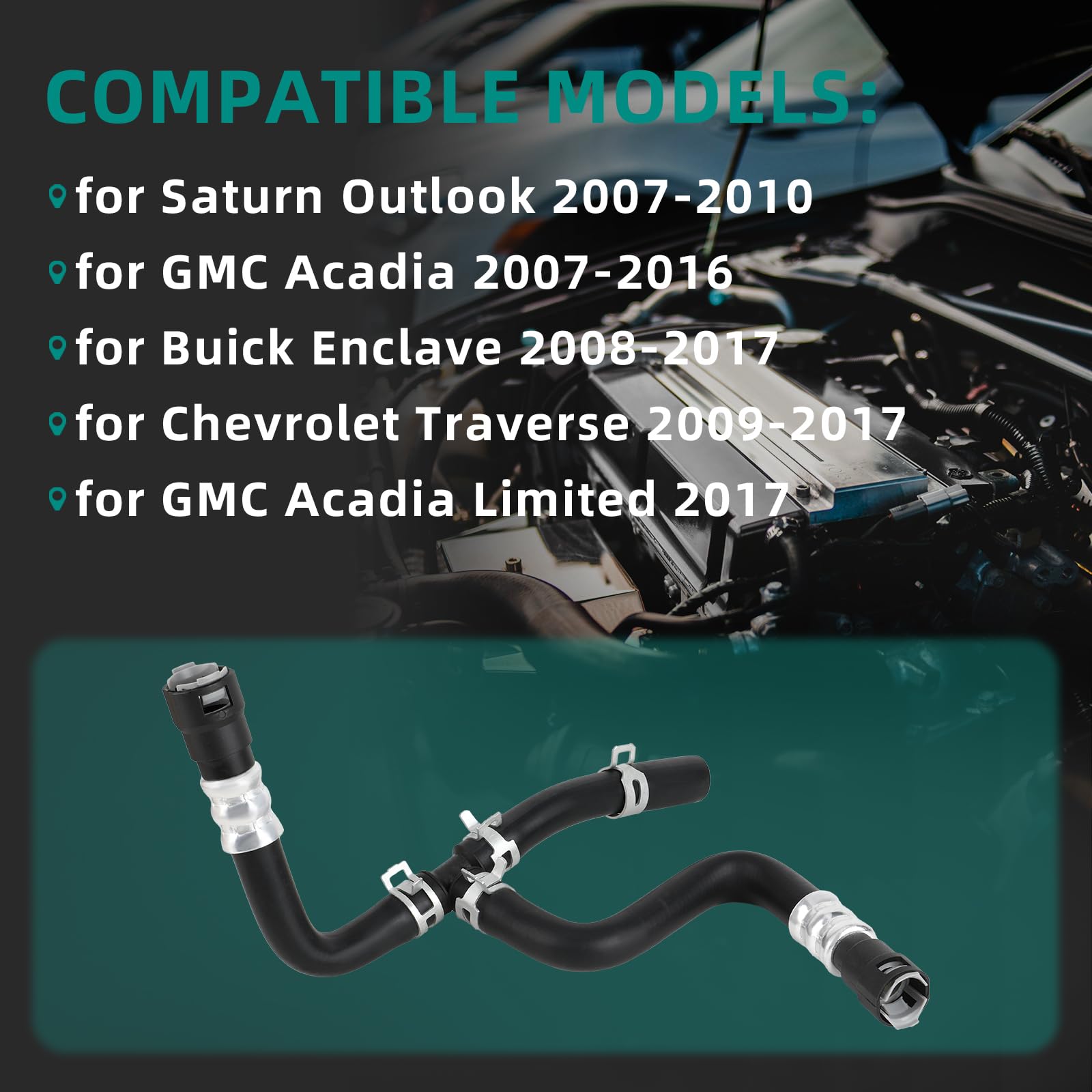 AUTOKAY Acadia Limited 2017 havc inlet heater hose close-up