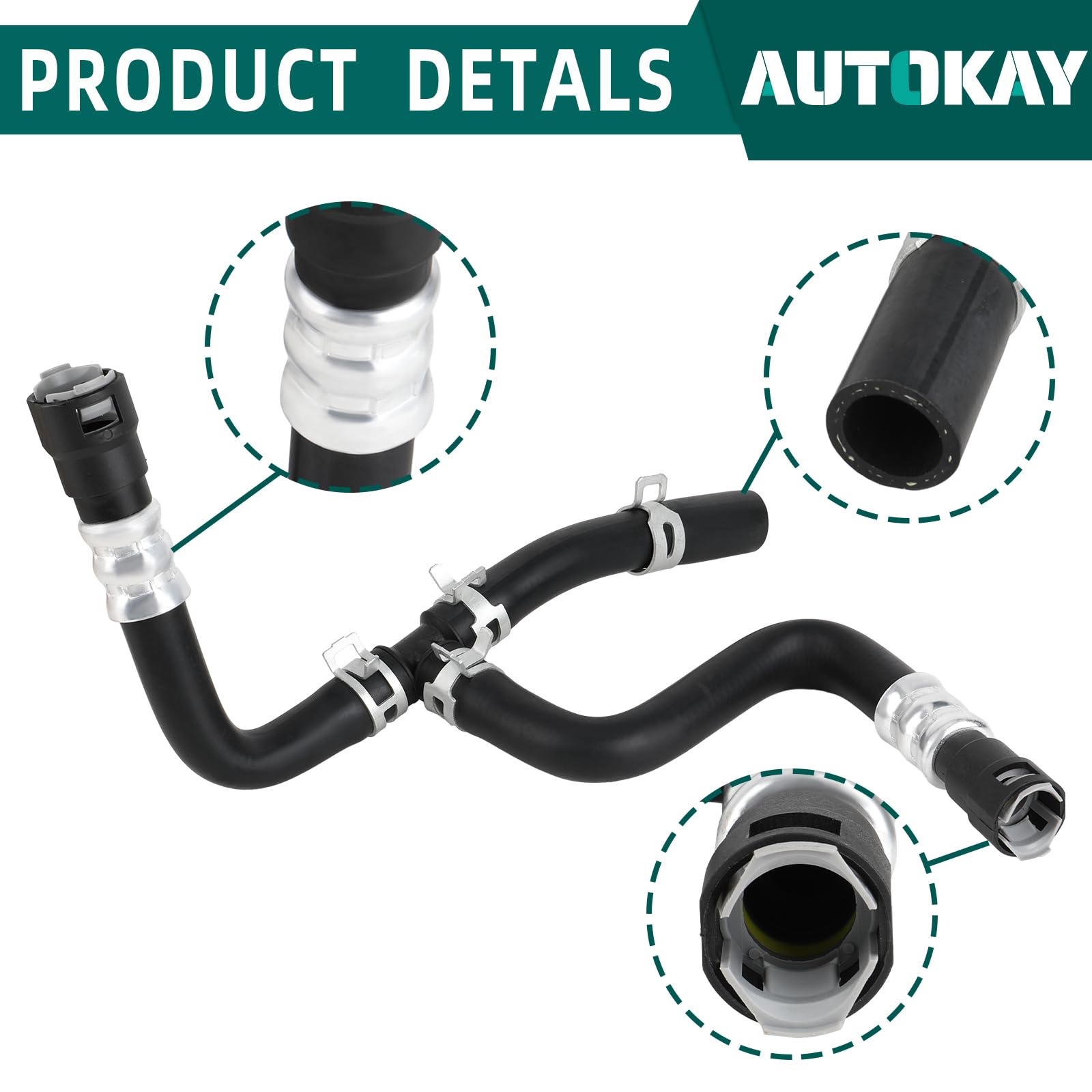 AUTOKAY Buick Enclave havc inlet heater hose fitting on engine