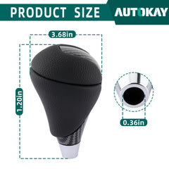 AUTOKAY carbon fiber gear shift knob installation view for quick interior upgrade.