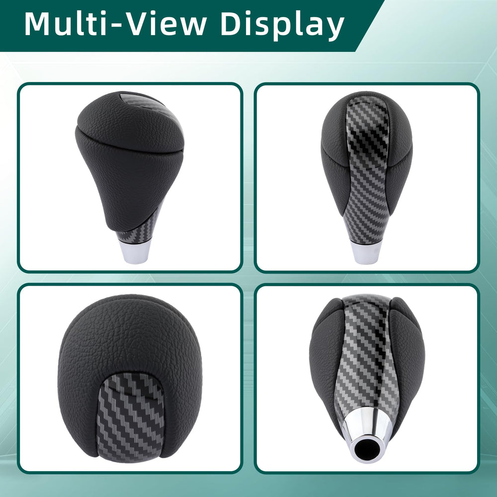 AUTOKAY carbon fiber gear shift knob with textured finish enhances tactile grip in Lexus cabins.