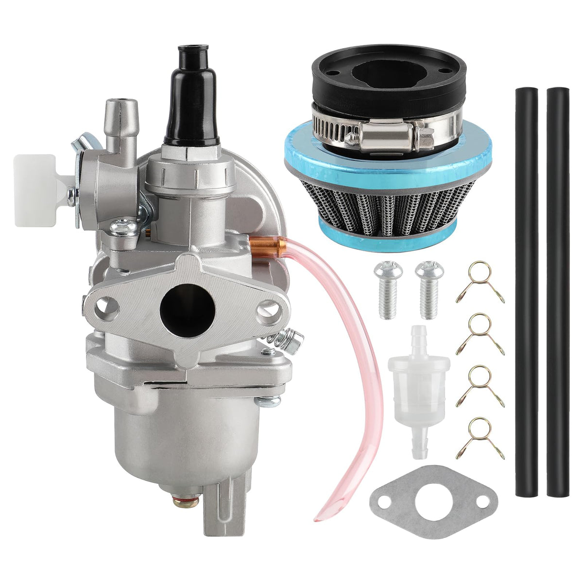 AUTOKAY carburetor for Coolster QG50 — front view improves throttle response.