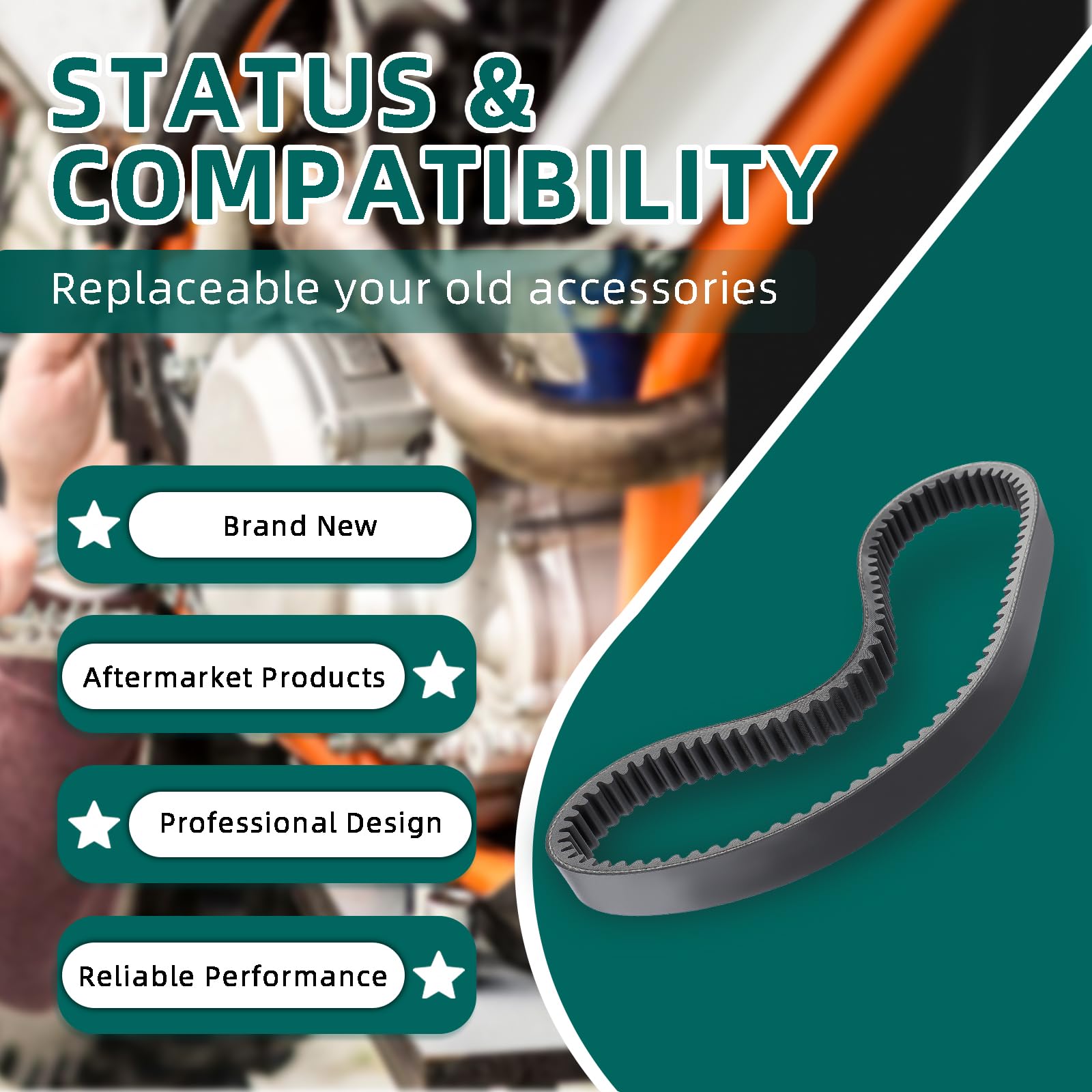 AUTOKAY drive belt for Polaris Magnum 500, consistent power transfer on trails.