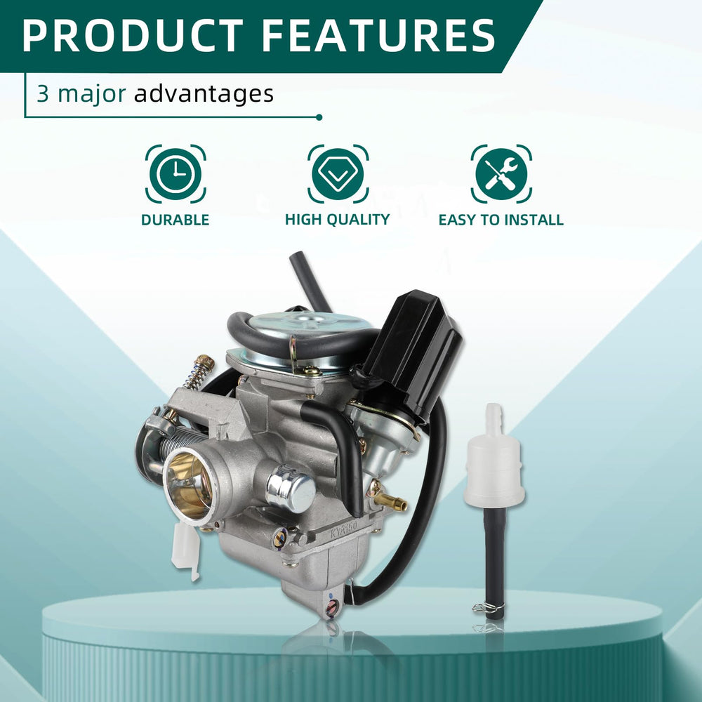 AUTOKAY GY6-150 carburetor 26mm intake detail aids accurate jetting