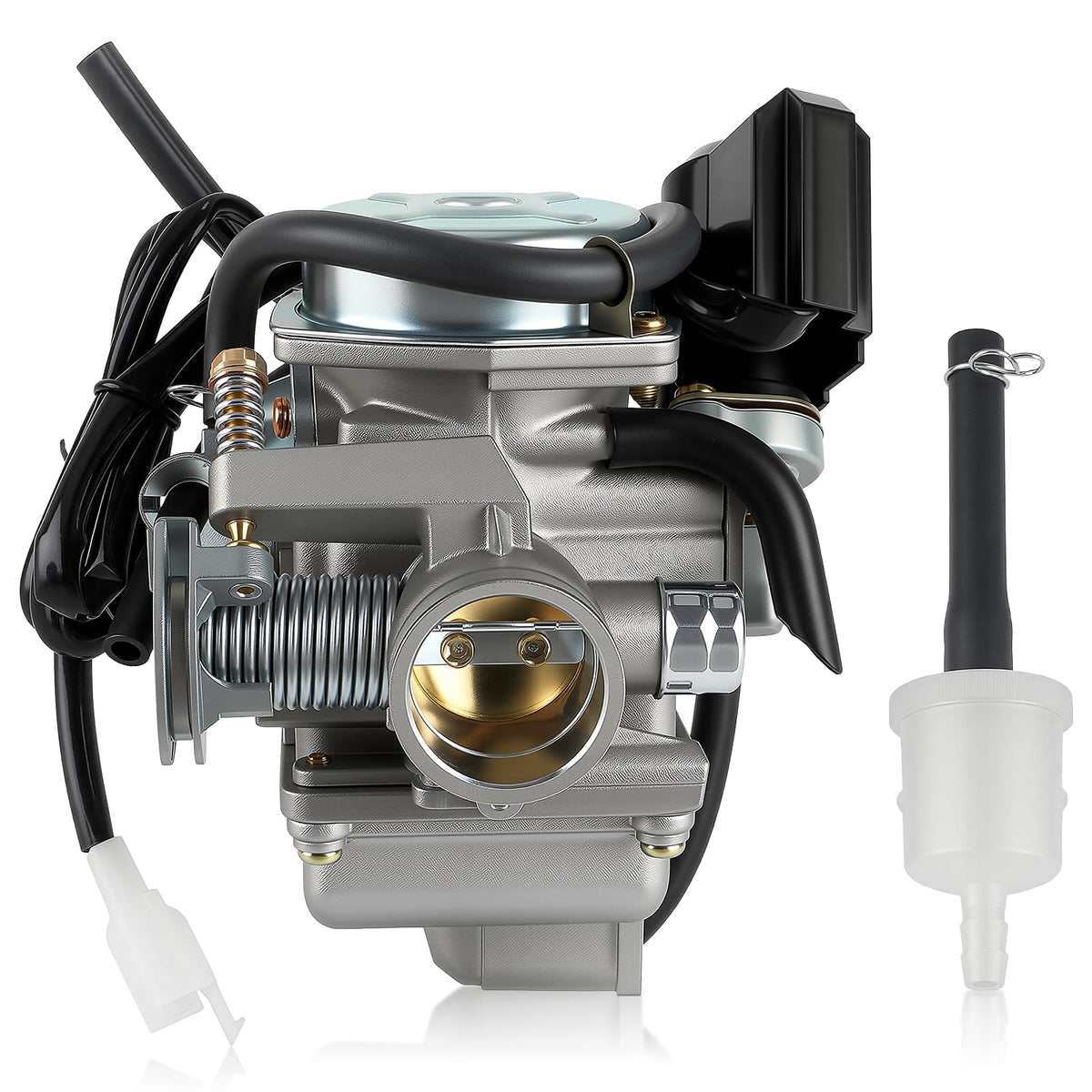 AUTOKAY GY6-150 carburetor front view for precise fitment and tuning