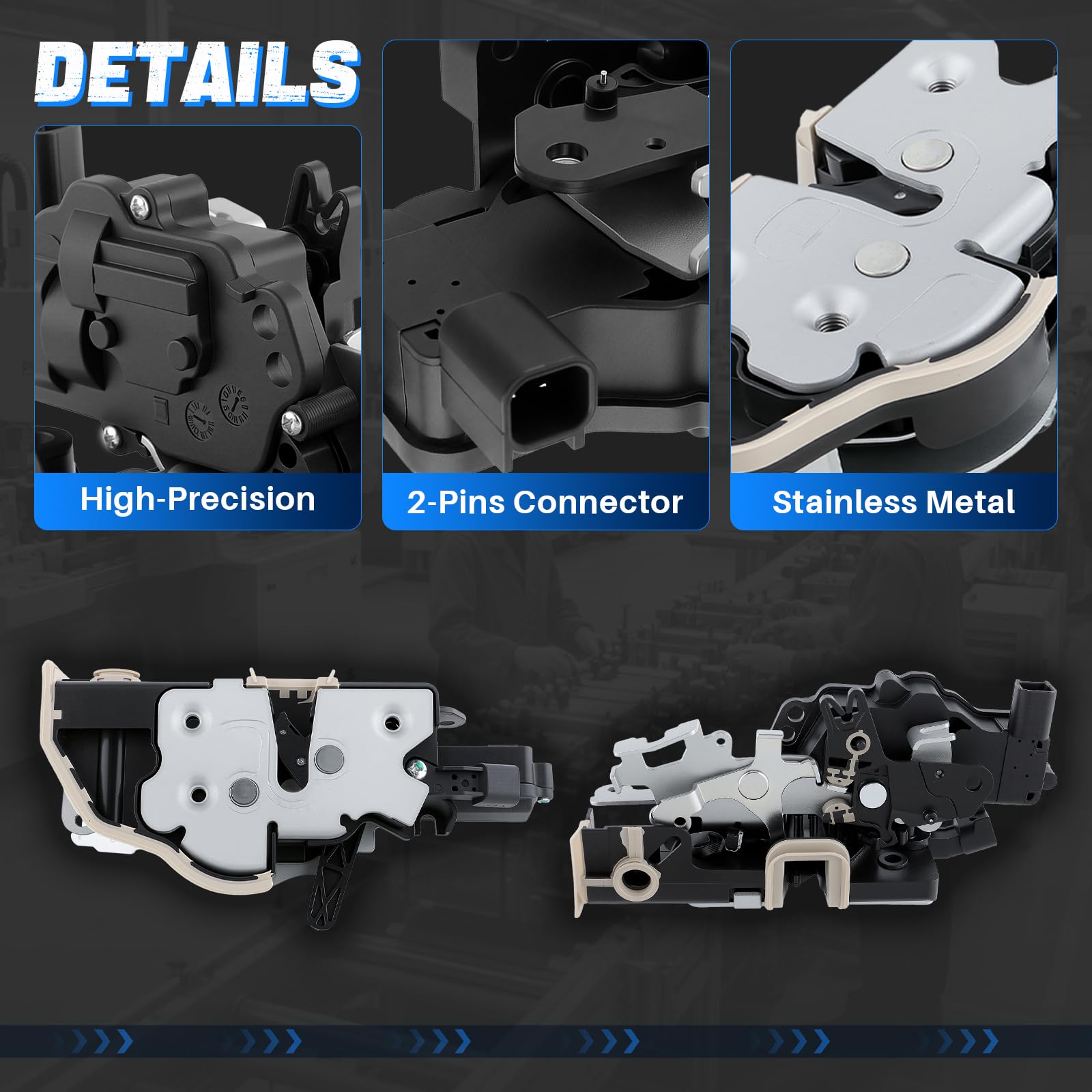AUTOKAY packaging includes one front left door lock actuator for rapid replacement.