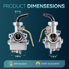 AUTOKAY PZ20 carburetor with gasket set and O-rings for reliable sealing.