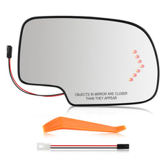 AUTOKAY right mirror glass with heated turn signal for clear vision in all weather.