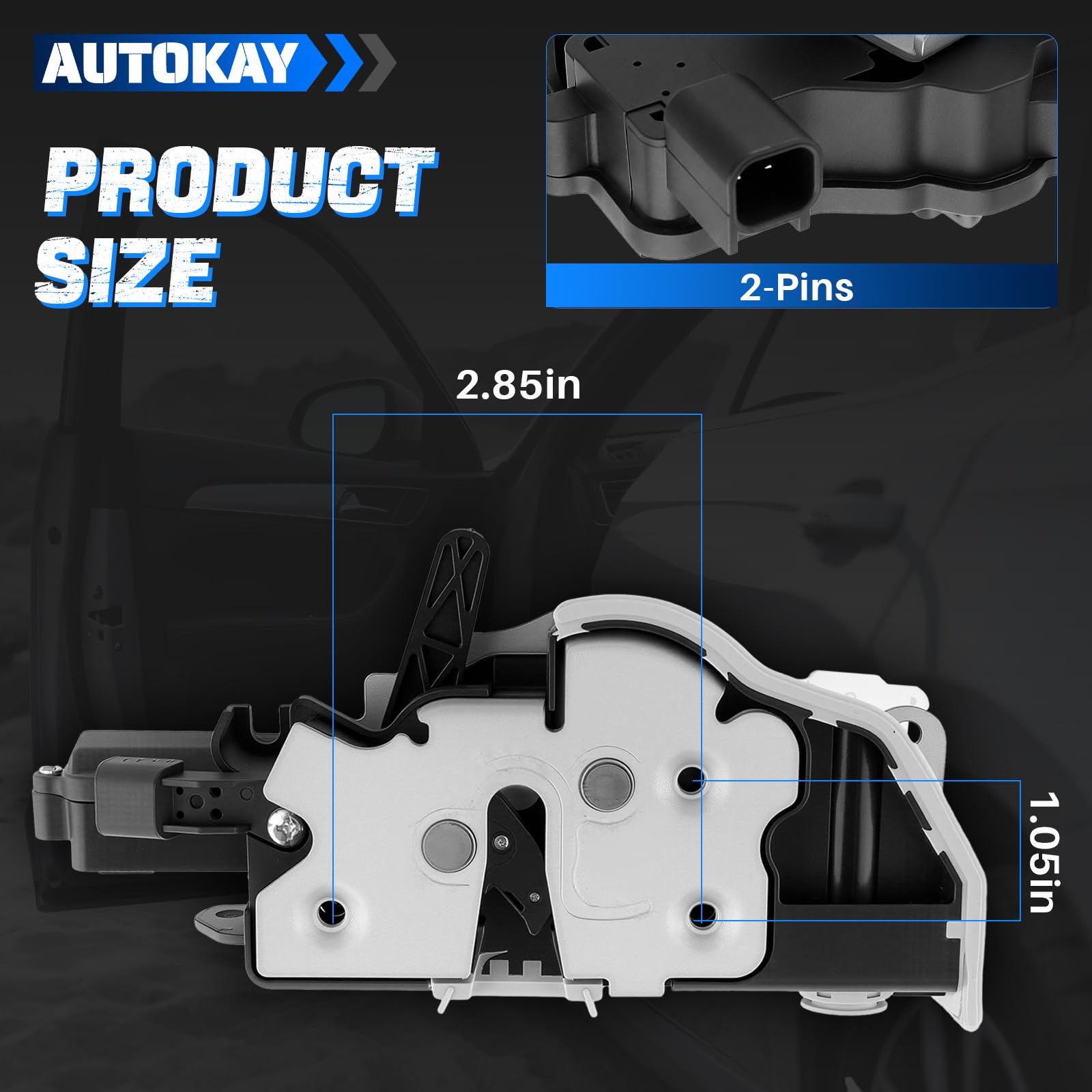 AUTOKAY waterproof, freeze-proof, and dustproof door lock actuator for harsh weather.