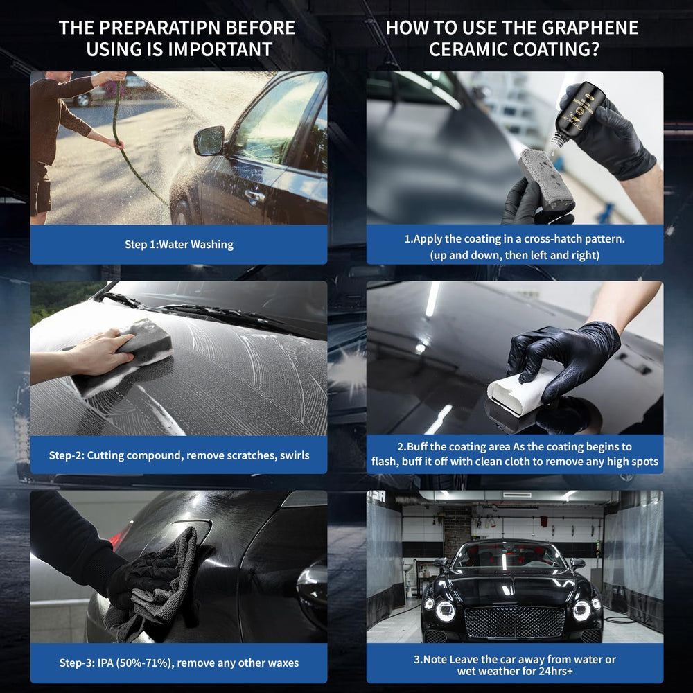 Autokcan crystal cloths included for smooth, even coating