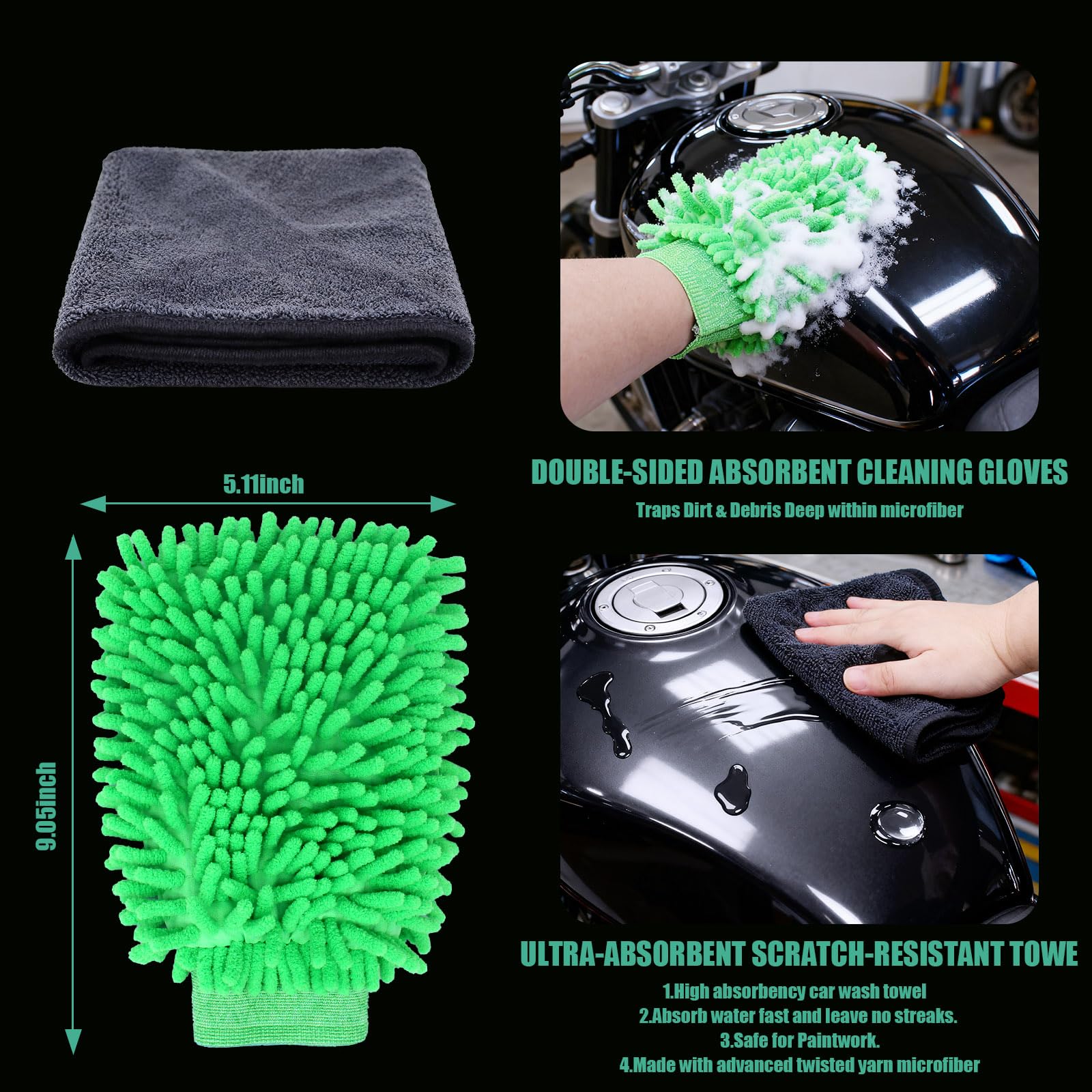 Autokcan chain brush for efficient motorcycle chain cleaning.