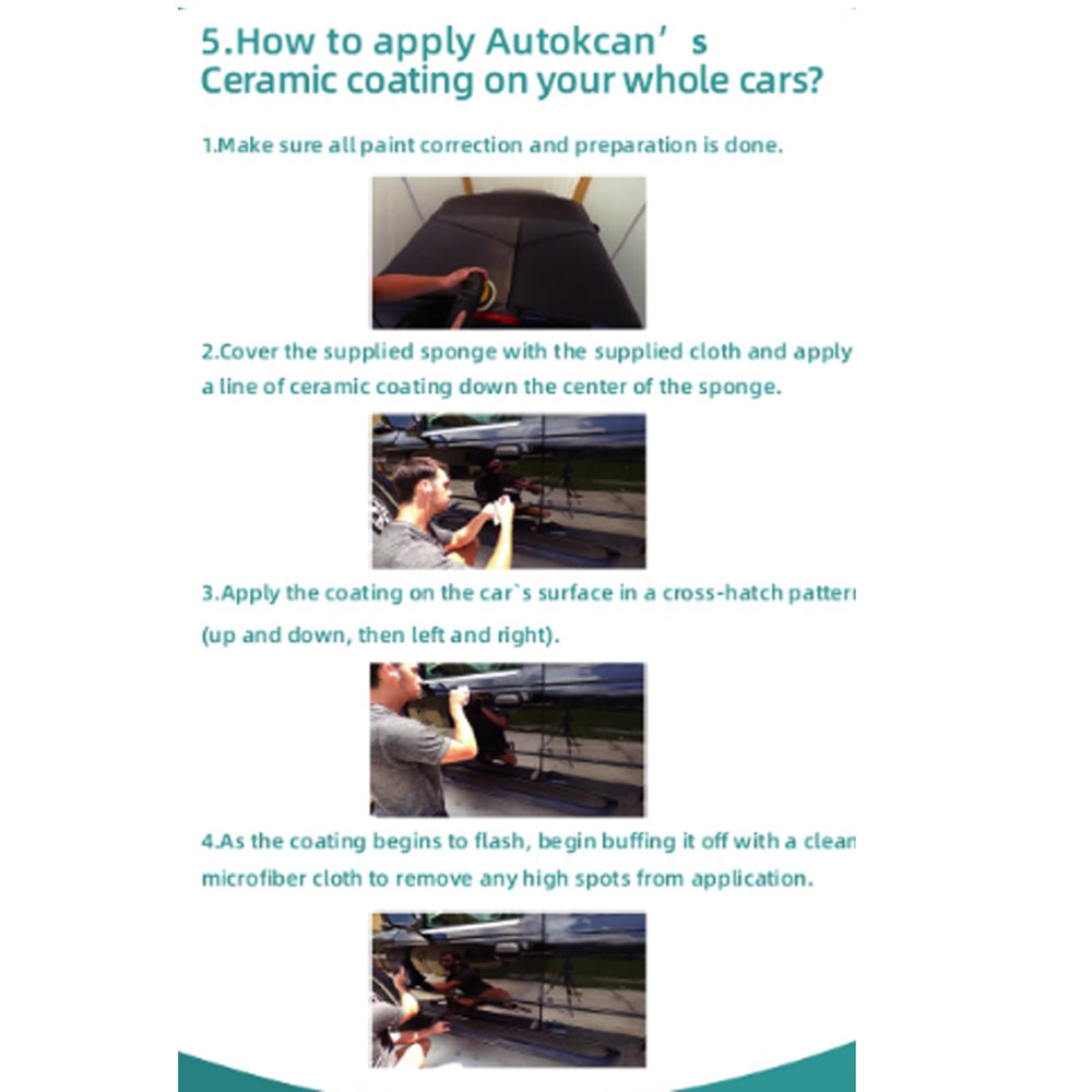 Autokcan graphene coating protecting headlights and wheels for easier cleaning