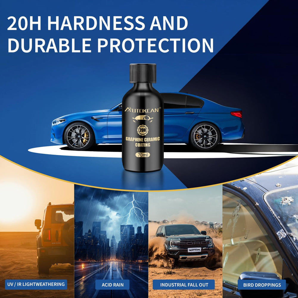 Autokcan graphene coating kit contents organized for easy application