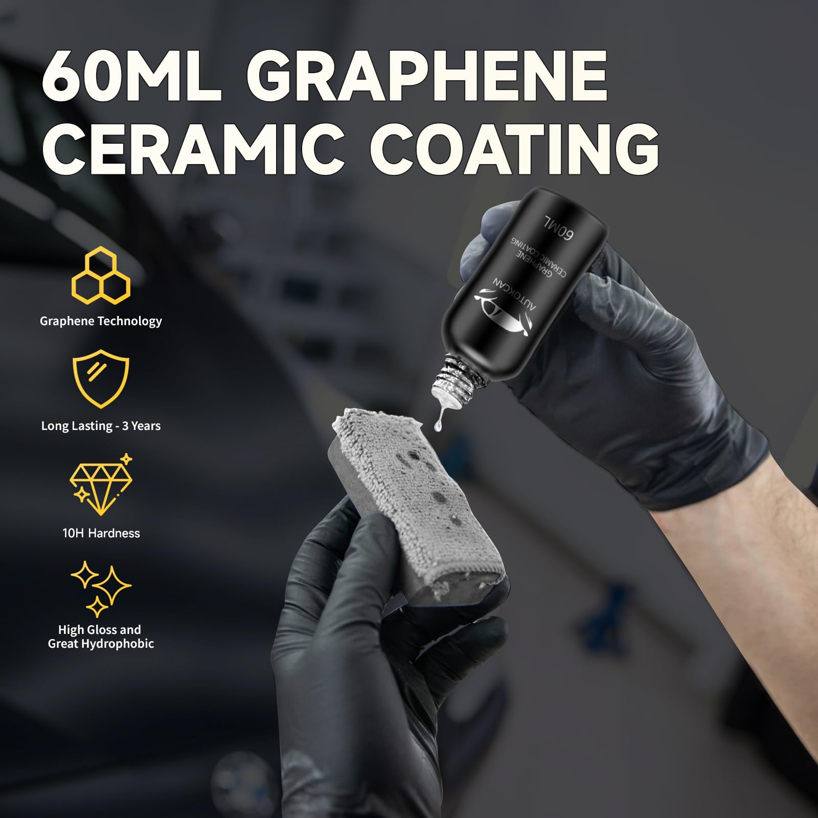 Autokcan coating protecting painted surface from new scratches