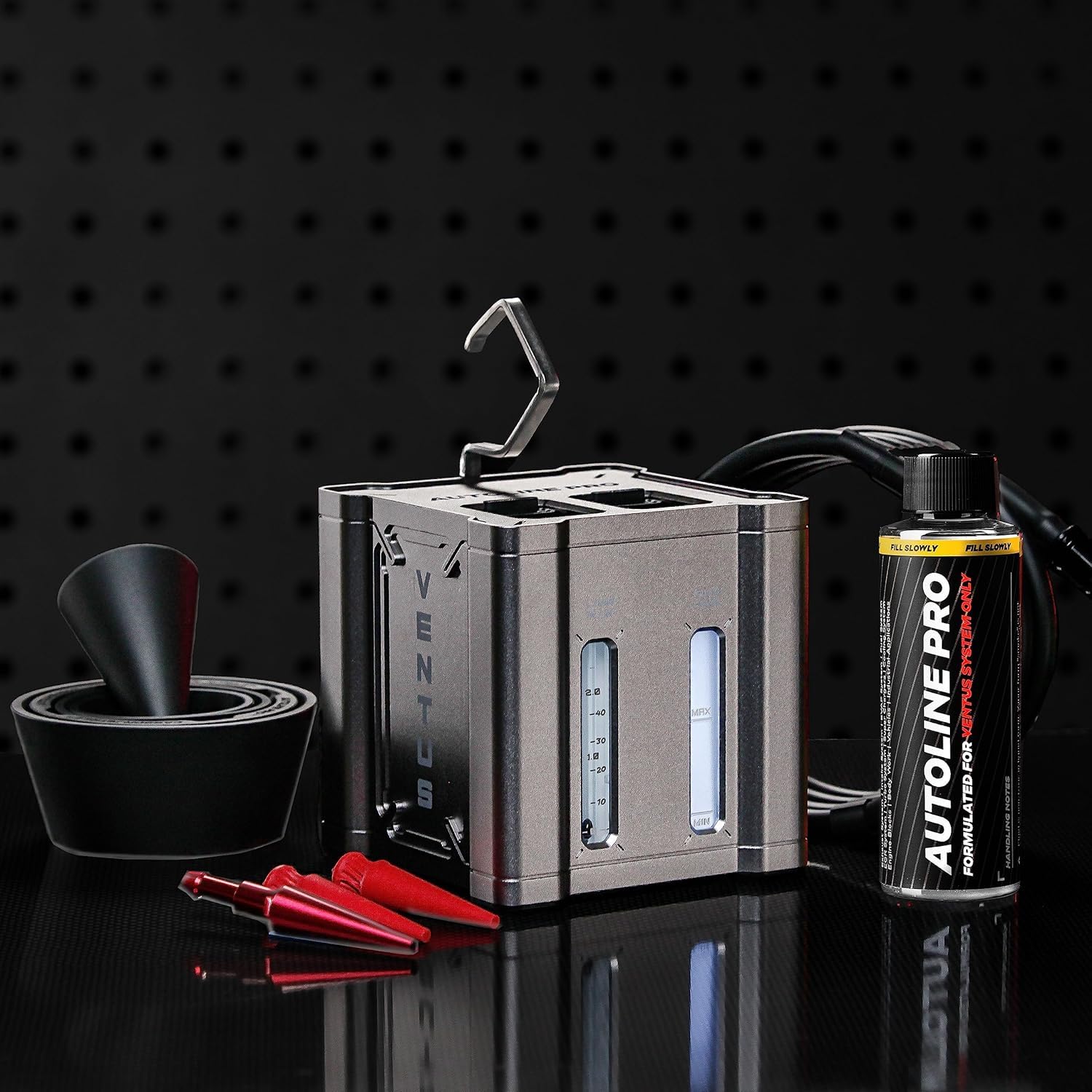 AutoLine Pro Ventus built-in air compressor enables instant testing without extra gear