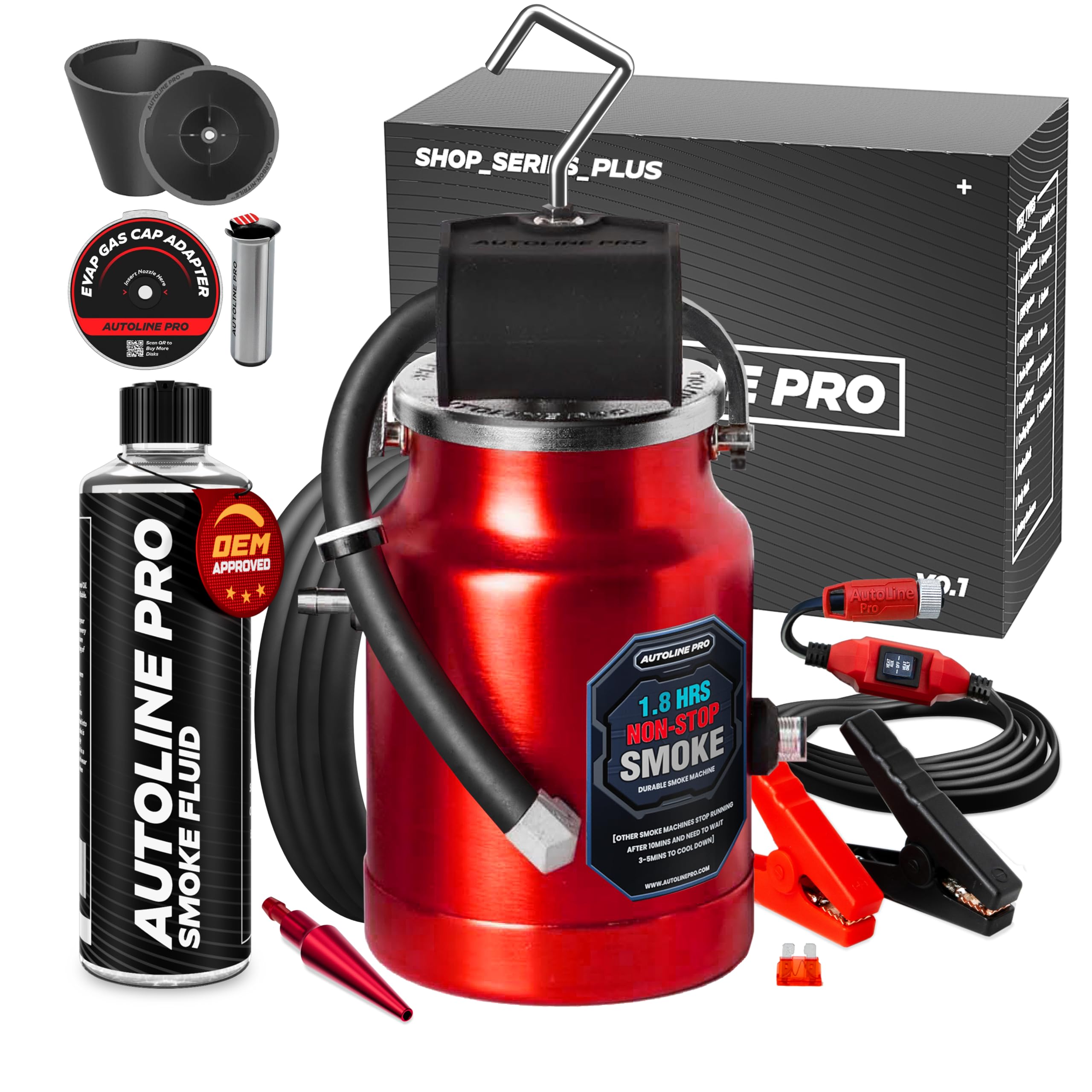 AutoLine Pro EVAP smoke machine front view highlighting rugged durability and testing readiness