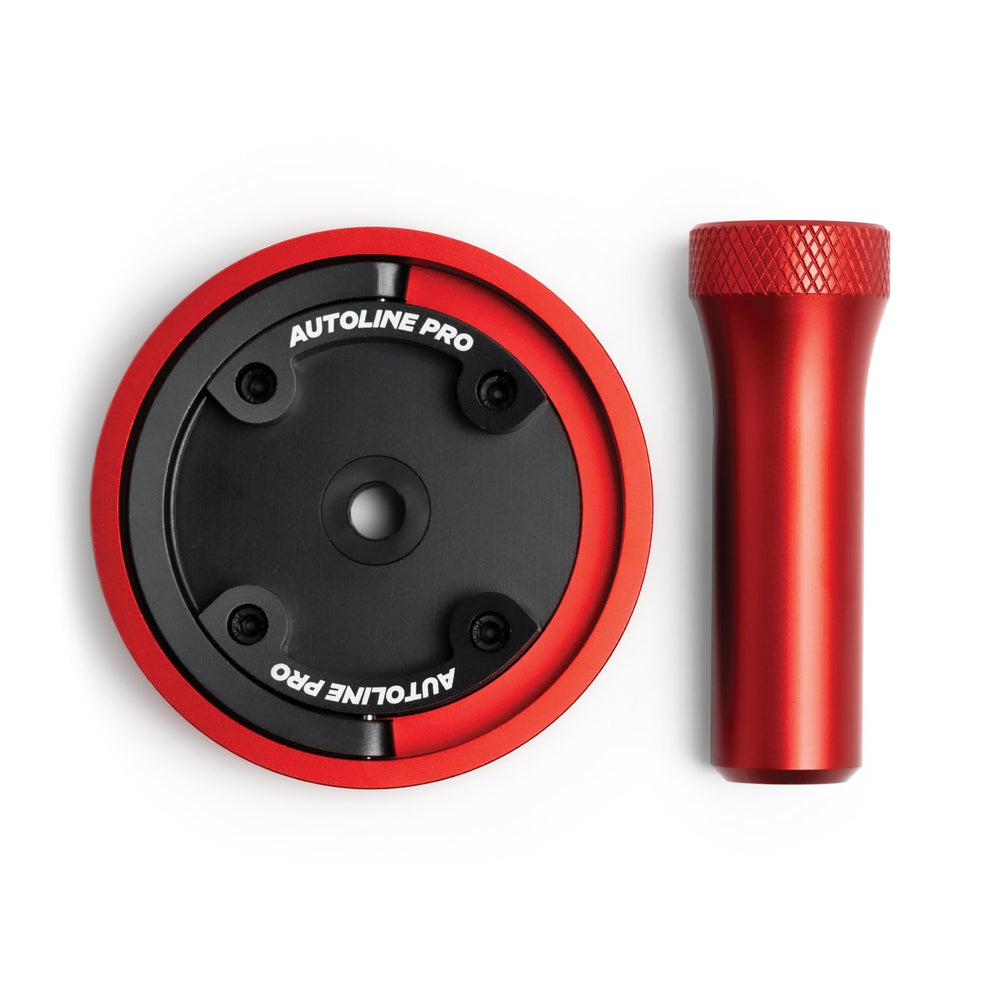 AutoLine Pro universal gas cap adapter front view showing broad compatibility for EVAP testing