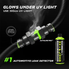 AutoLine Pro UV Kit 395nm flashlight with strong UV mode for leaks