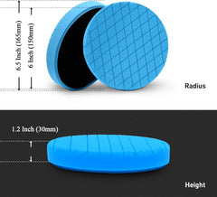 Autolock 6in buffing pads side view, showing balanced surface protection during polish.