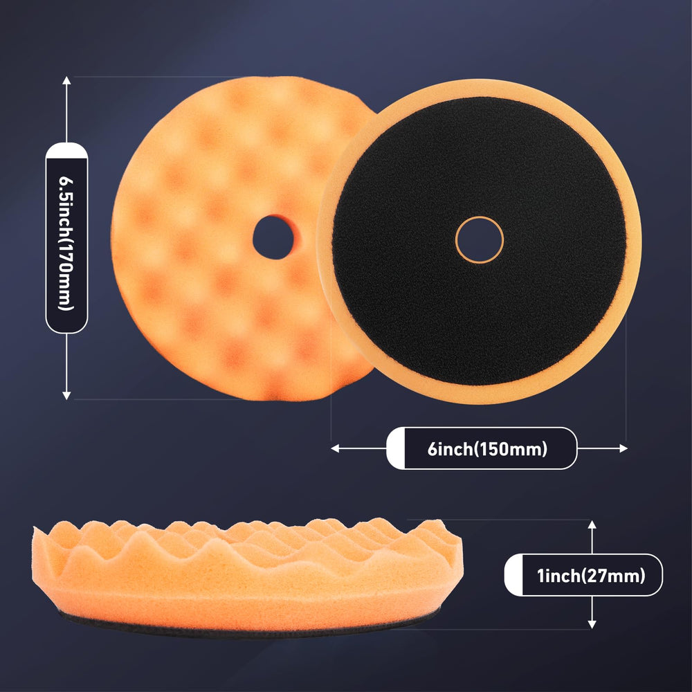 Autolock yellow polishing pad targets sun fade and swirl masking.