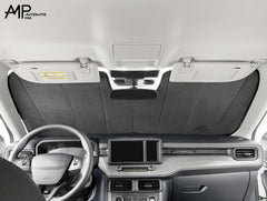 AutoMate Pro sunshade graphite felt side keeps the windshield defrosted in cold weeks.