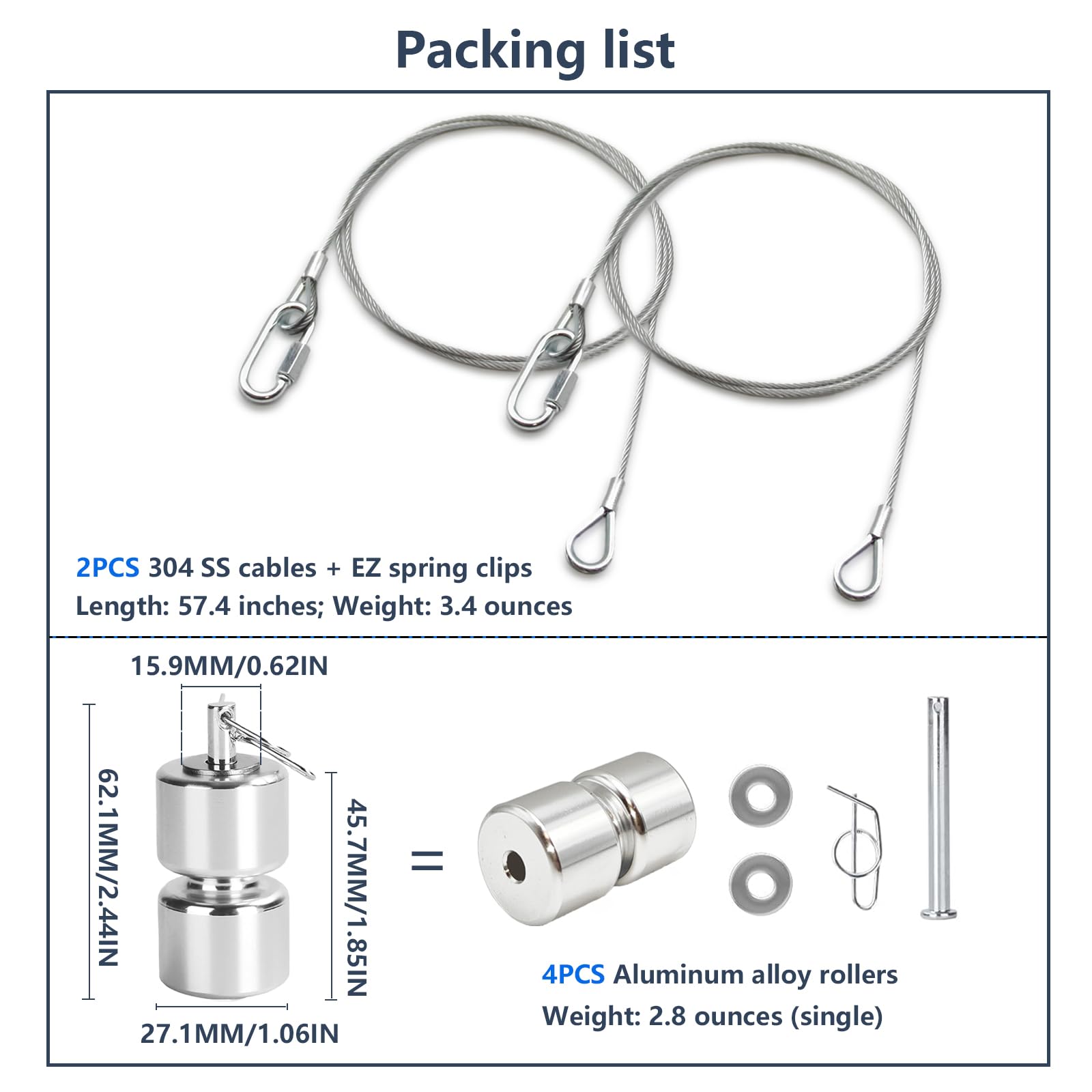 Automco EZ spring clip shown for quick, secure cable attachment.