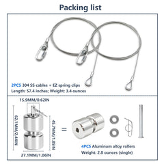 Automco EZ spring clip shown for quick, secure cable attachment.