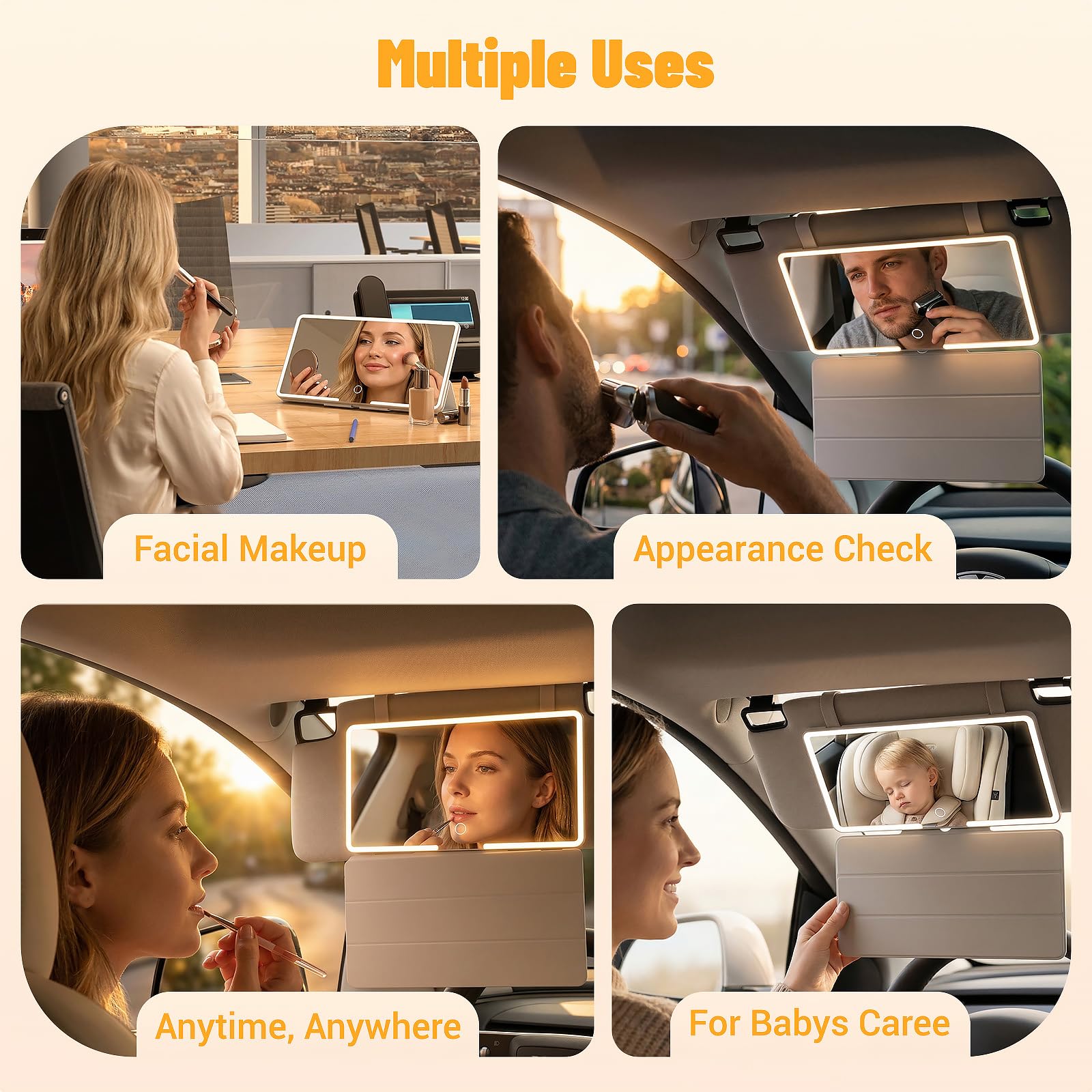 Automiim universal-fit with Velcro strap attaches securely to most visors.