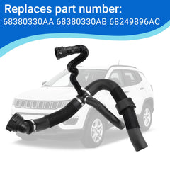 Automkt replacement hose packaging confirms compatible part numbers for Jeep Compass fit.