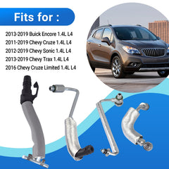 Automkt turbo oil feed pipe on Chevy Cruze 1.4L for reliable oil supply.