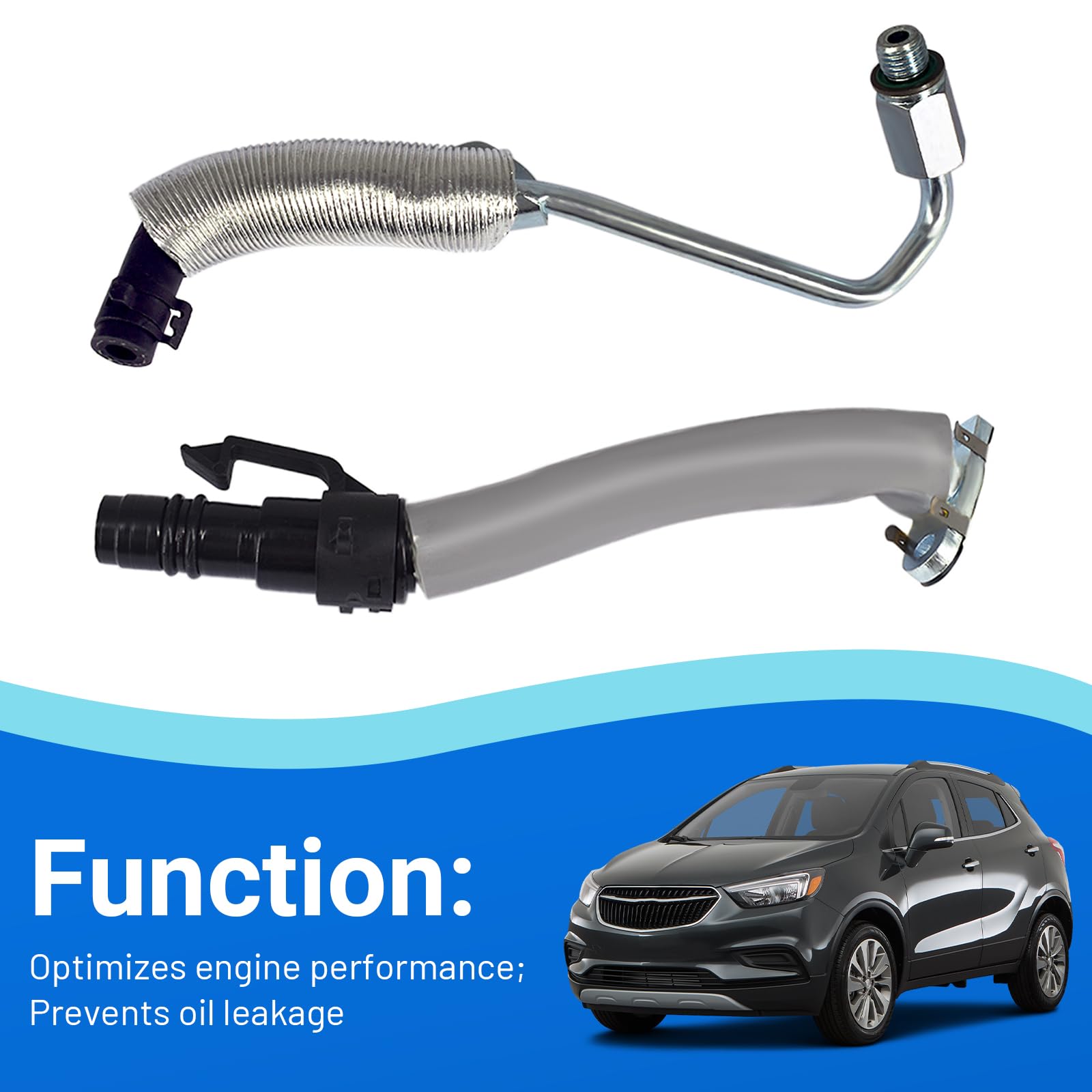 Automkt turbo oil feed pipe installation on Chevy Trax for simple maintenance.