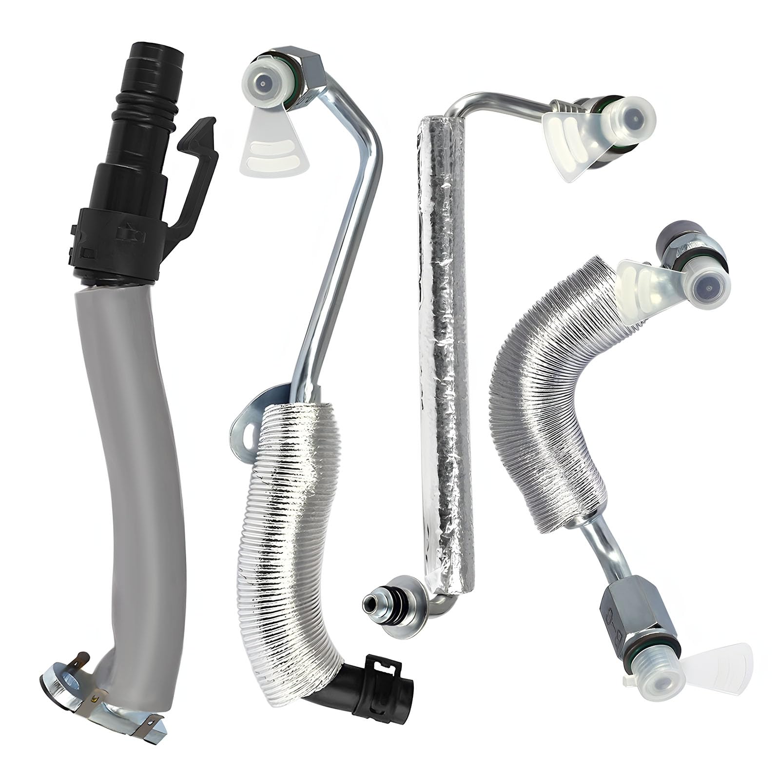 Automkt turbo oil return drain pipe on Buick Encore for improved oil routing.