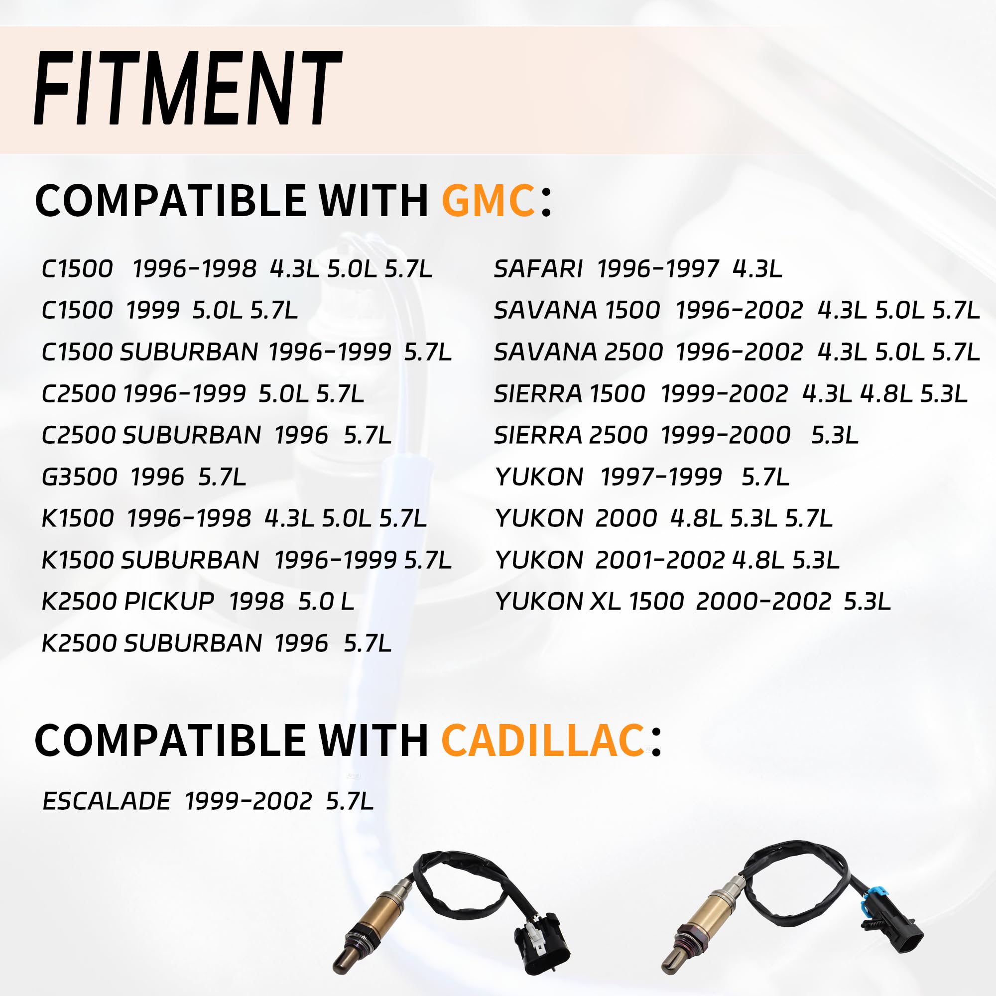 Automost sensor label detail to verify part numbers 234-4012/4018