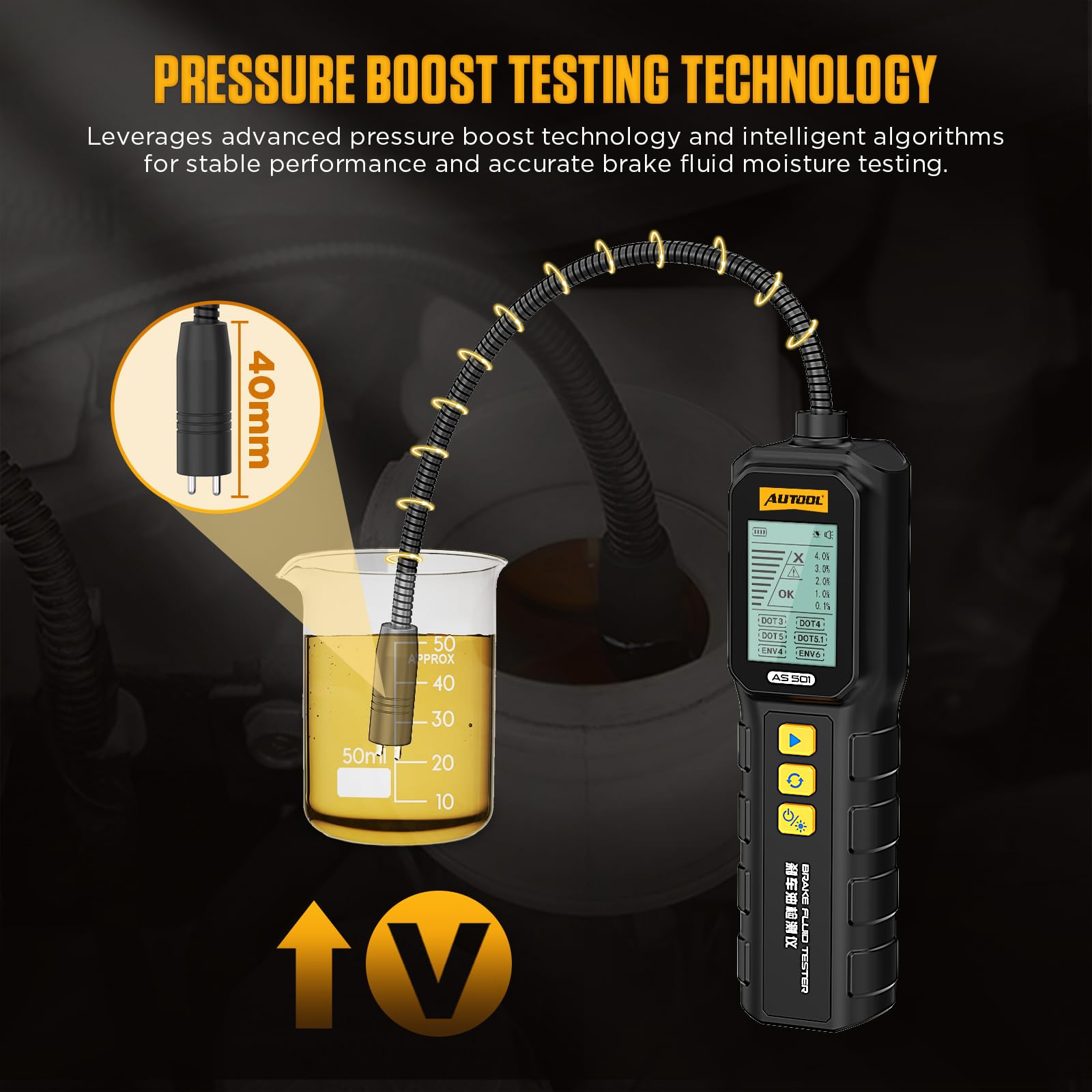 AUTOOL AS501 quick readout highlights results fast for shop efficiency