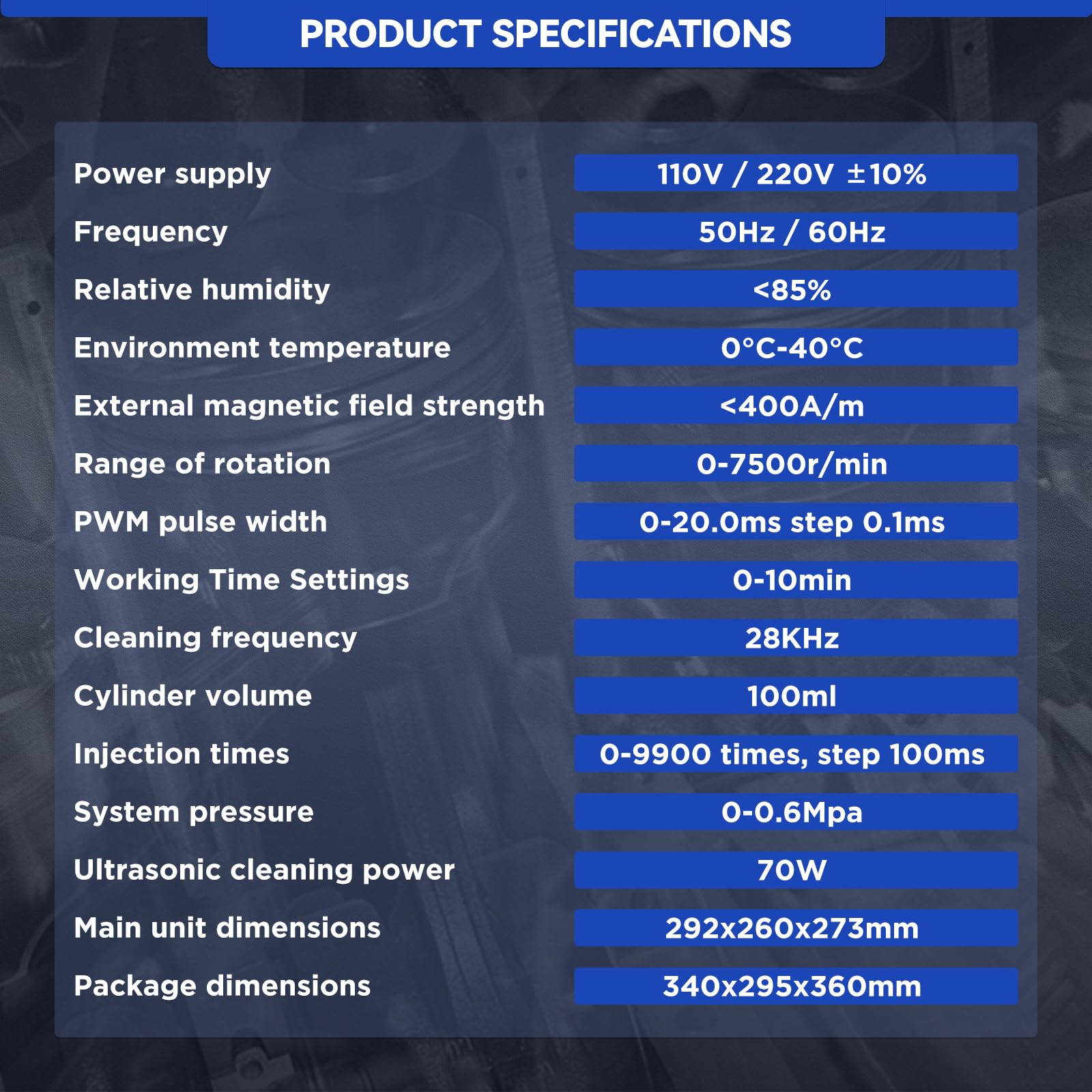 Autool compatibility adapters with various injector connectors for different models.