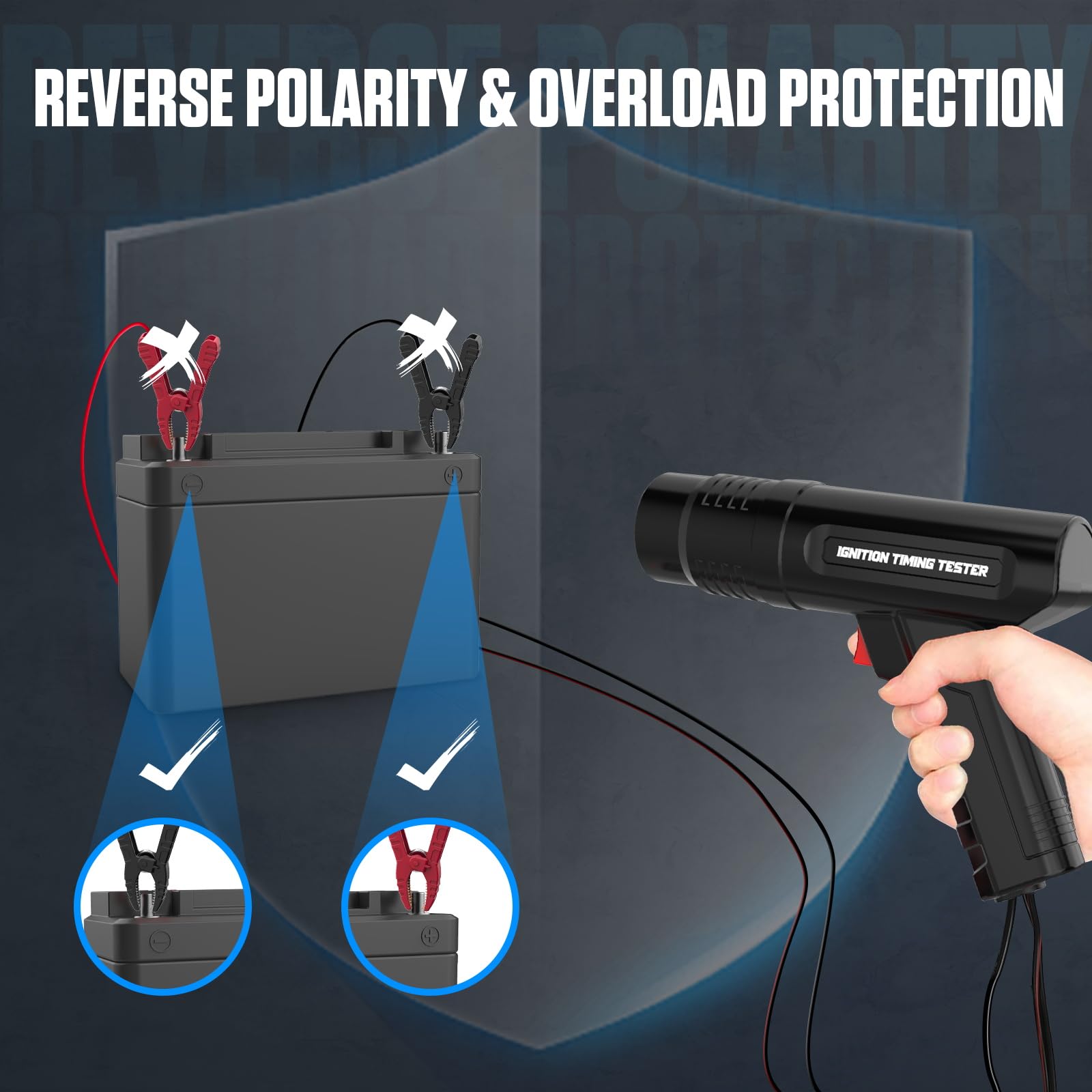AUTOOL timing light with inductive pickup for fast, safe engine timing checks.