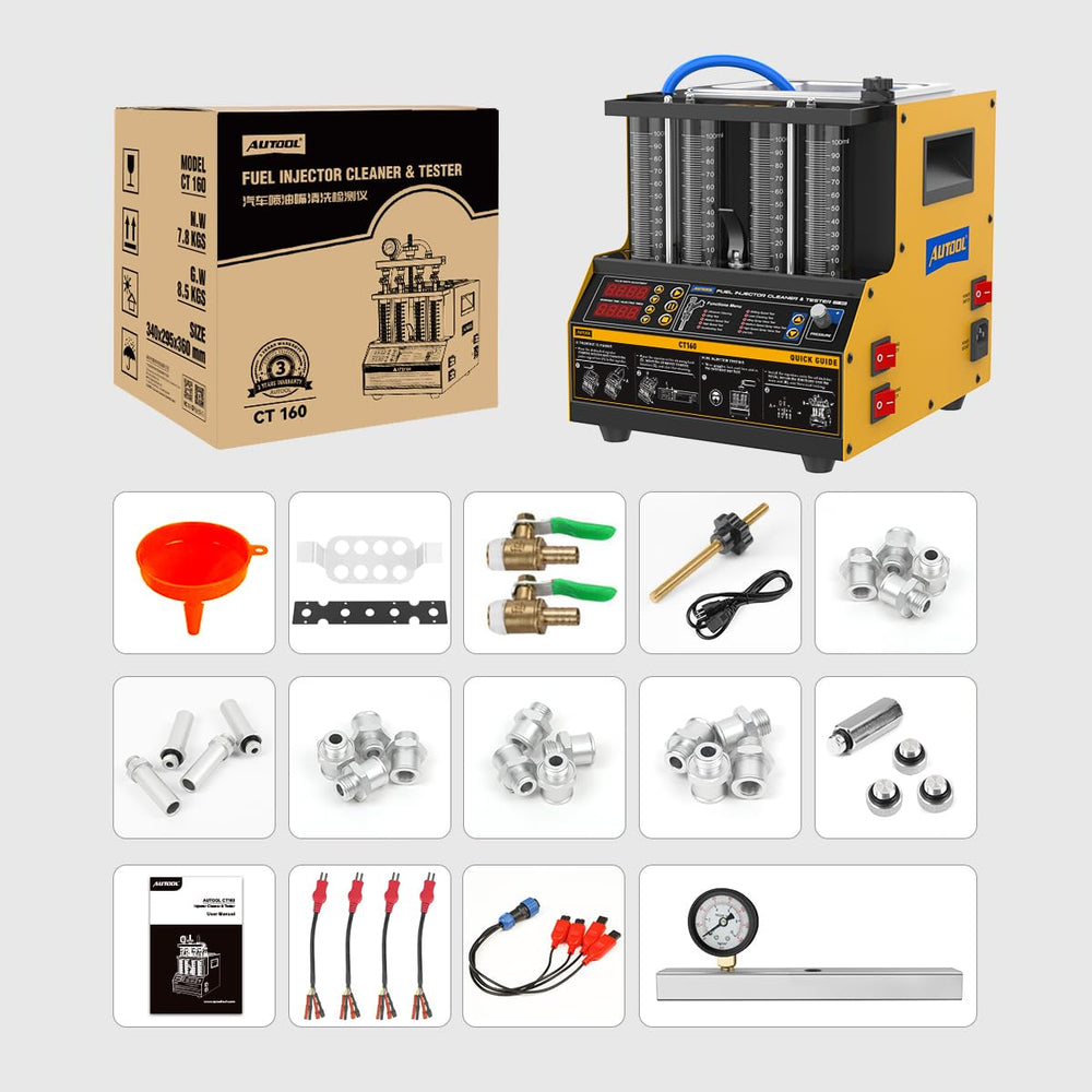 Warranty and support information from AUTOOL for injector equipment.