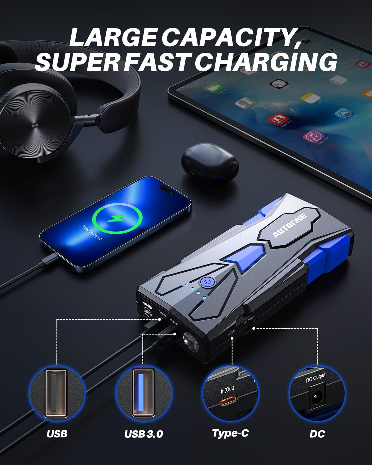 AUTOONE 6000A 48-month standby conserves power for long-term readiness.