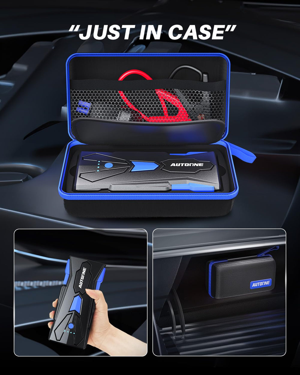 AUTOONE 6000A EVA case keeps accessories organized and protected.