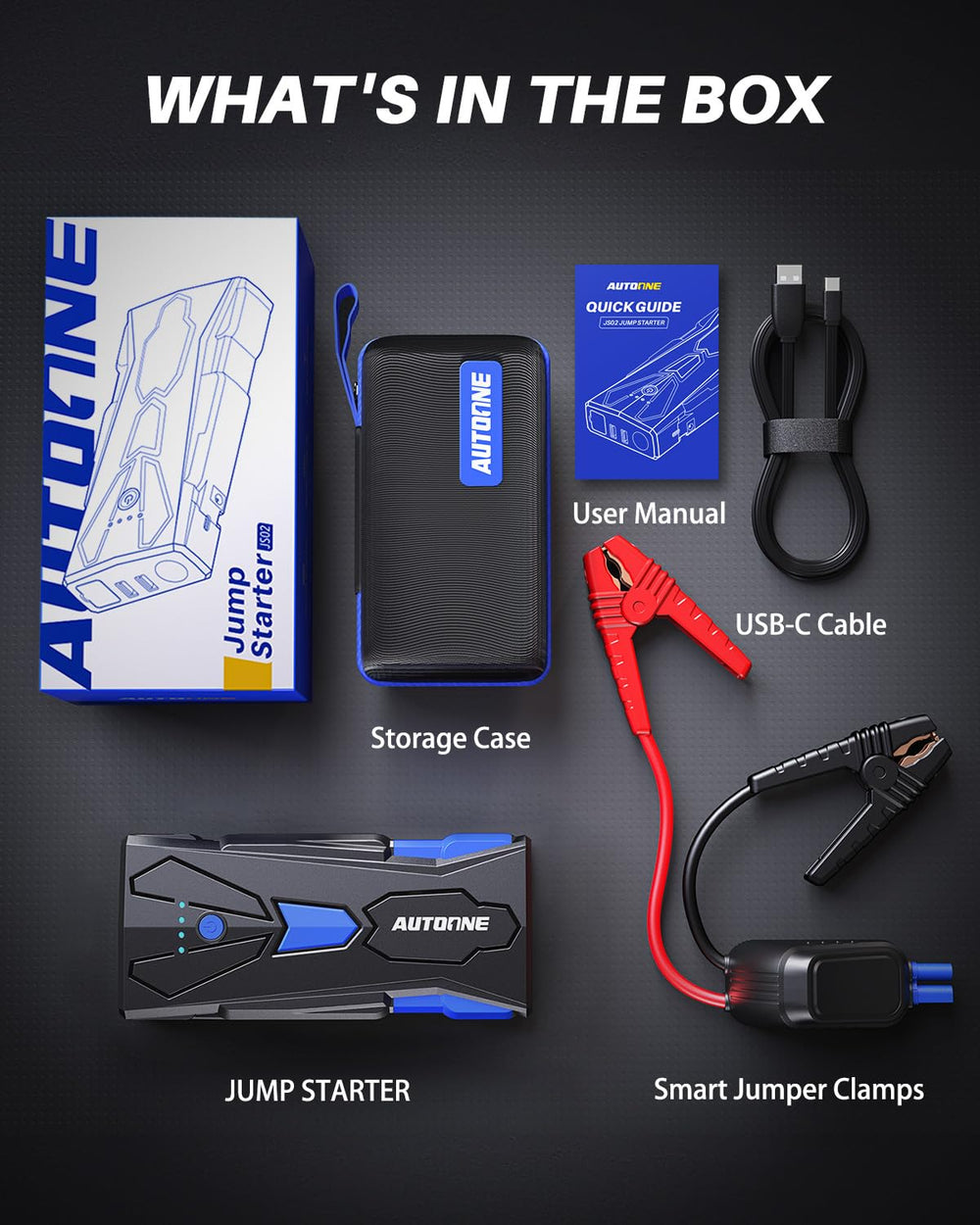 AUTOONE 6000A LED flashlight aids at night or emergencies.