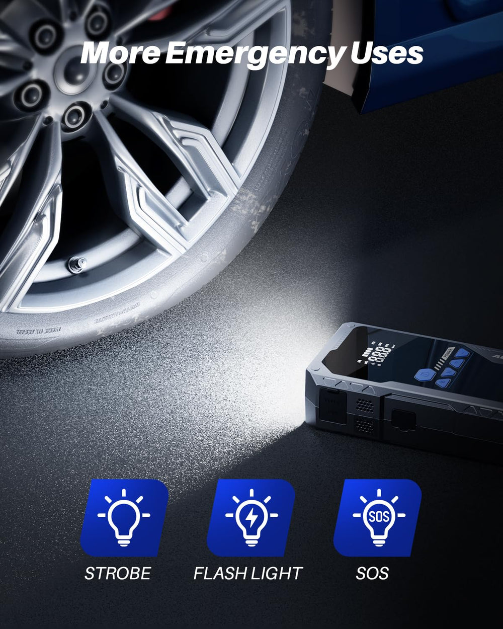 AUTOONE 6000A tire inflation quick-use demonstrates efficient pressure adjustments.