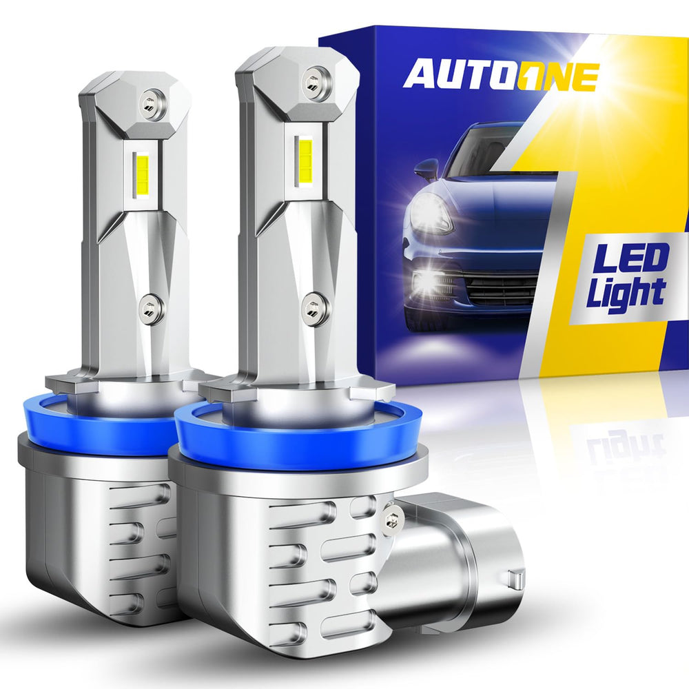 Autoone H11/H9/H8 fog light bulbs offer clear front illumination for safer night driving.
