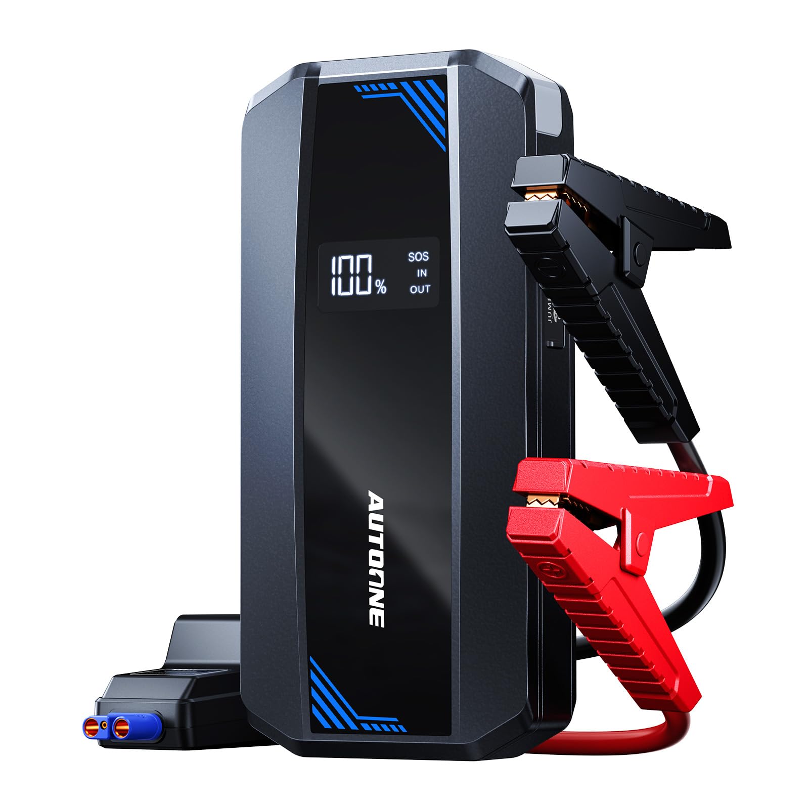 AUTOONE JS1M jump starter front view, ready to power your vehicle.