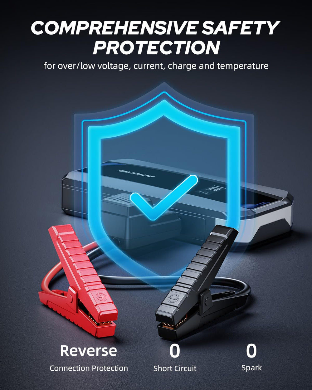AUTOONE JS1M LED flashlight mode for roadside emergencies.