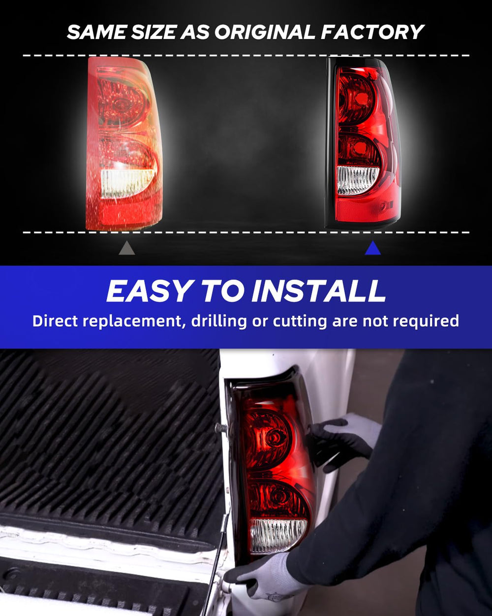 AUTOONE tail light ready for direct bolt-on installation