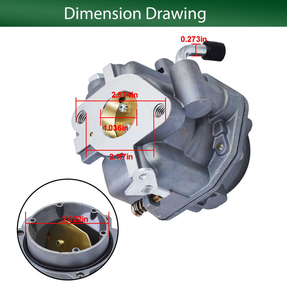 Autoparts MIA10343 carburetor top opening measures 5.2 cm for compatibility