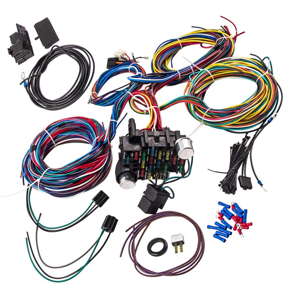 Auto Parts Prodigy universal wiring harness panel view aids GM color-coded installation