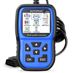 AUTOPHIX 5600P+ OBD2 scanner performing VAG diagnosis on screen