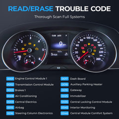 AUTOPHIX 5600P+ OBD2 scanner displaying VW/Audi diagnostics