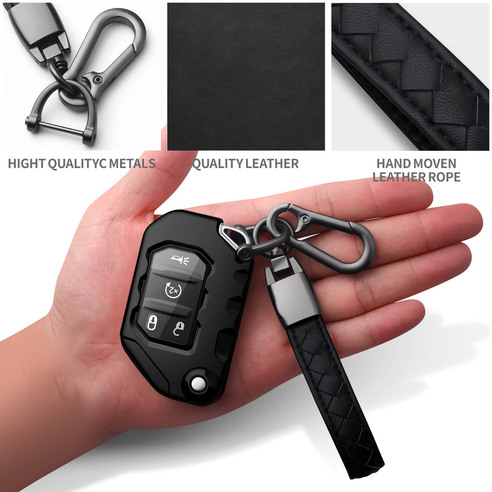 Autophone premium leather detailing enhances the fob’s upscale look.